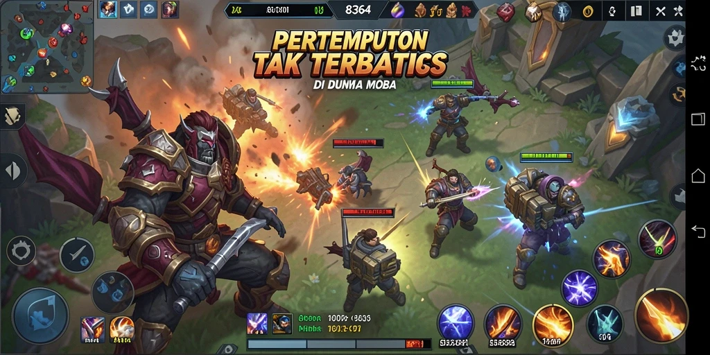 Screenshot gameplay pertempuran seru di 8364.