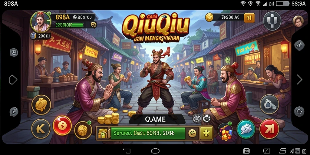 Tampilan gameplay seru dalam permainan QiuQiu 898A.