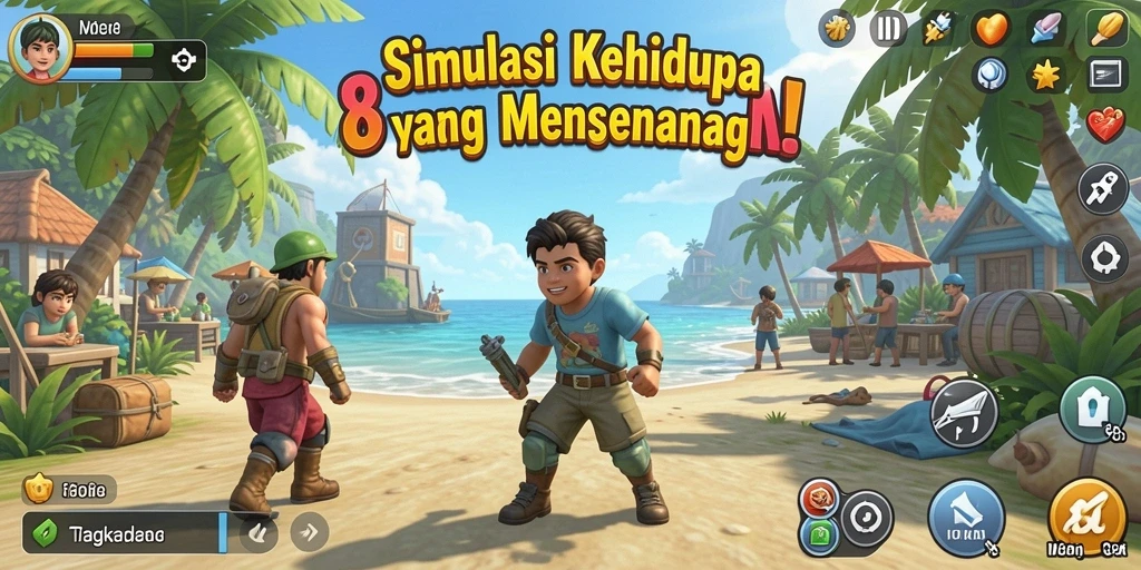 Tampilan gameplay 8ID dengan interaksi karakter yang seru.