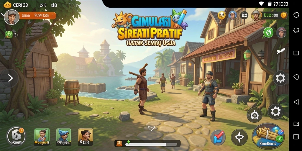 Tampilan gameplay menarik dalam game simulasi CERI123.