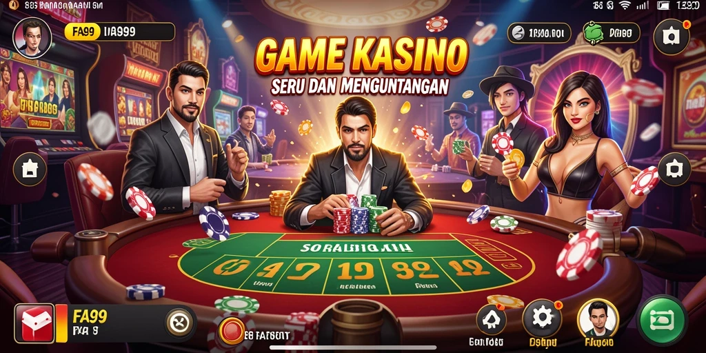 Gameplay seru FA99 dengan berbagai pilihan permainan Kasino.