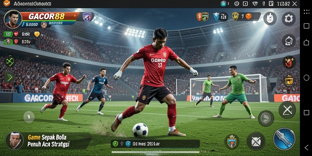 Tampilan seru gameplay GACOR88 dengan pertarungan di lapangan.