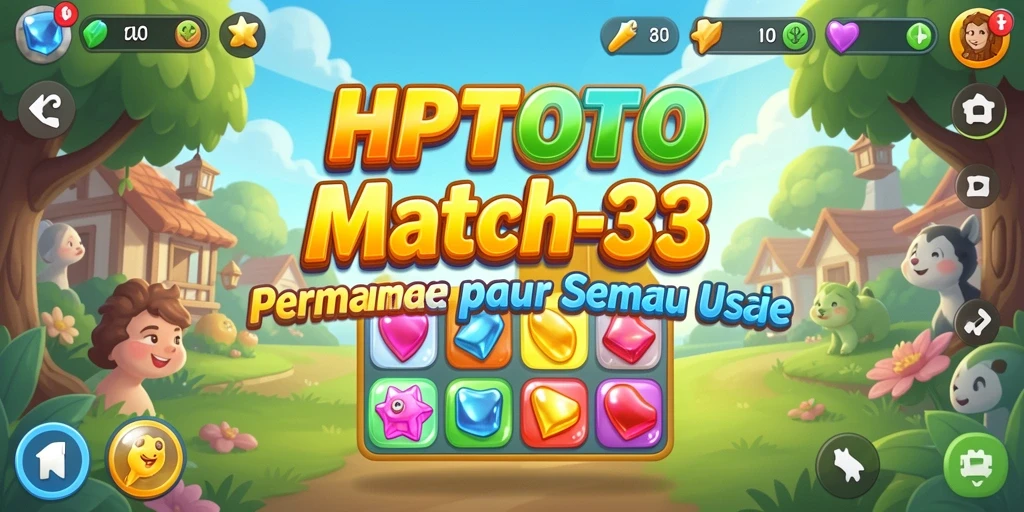 Tangkapan layar gameplay HPTOTO menampilkan aksi seru pertandingan Match-3.