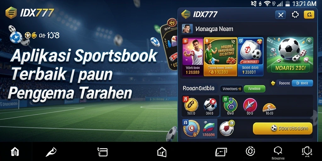 Tampilan screenshot utama IDX777 menampilkan pengalaman taruhan Sportsbook yang menarik.