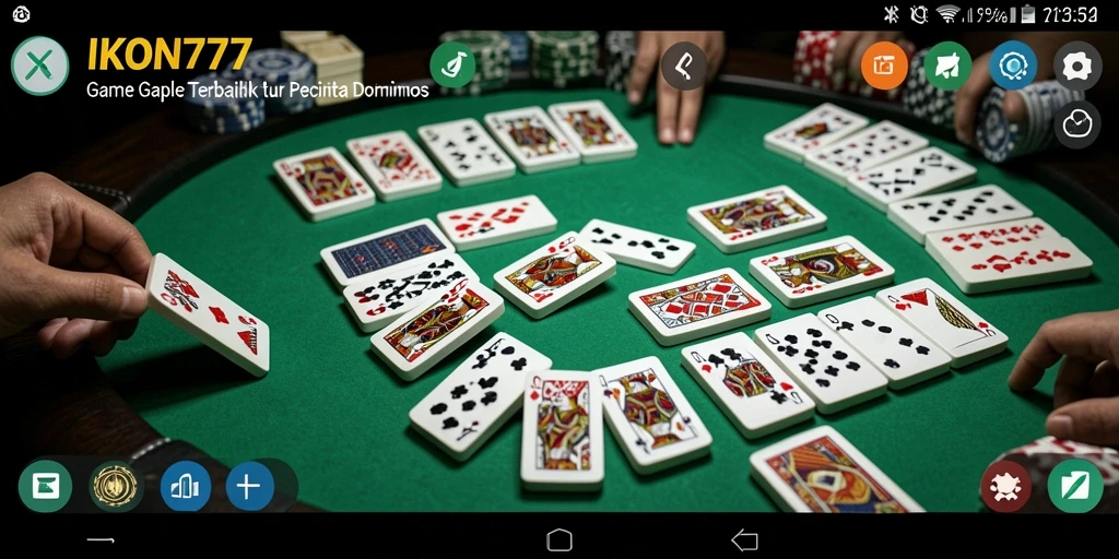 Tampilan gameplay Gaple yang seru dan interaktif di IKON777.