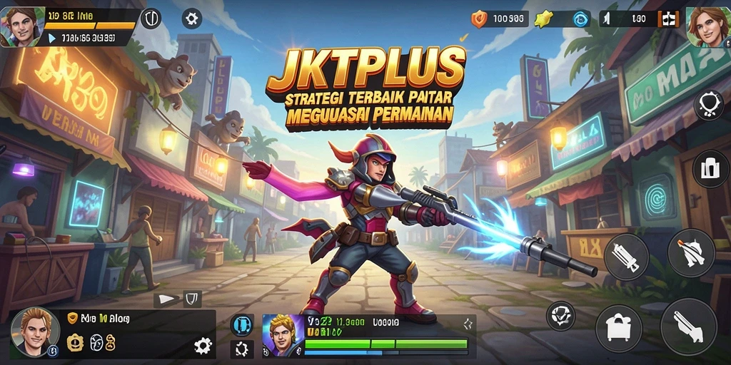 Tampilan gameplay strategis dari JKTPLUS yang penuh aksi.