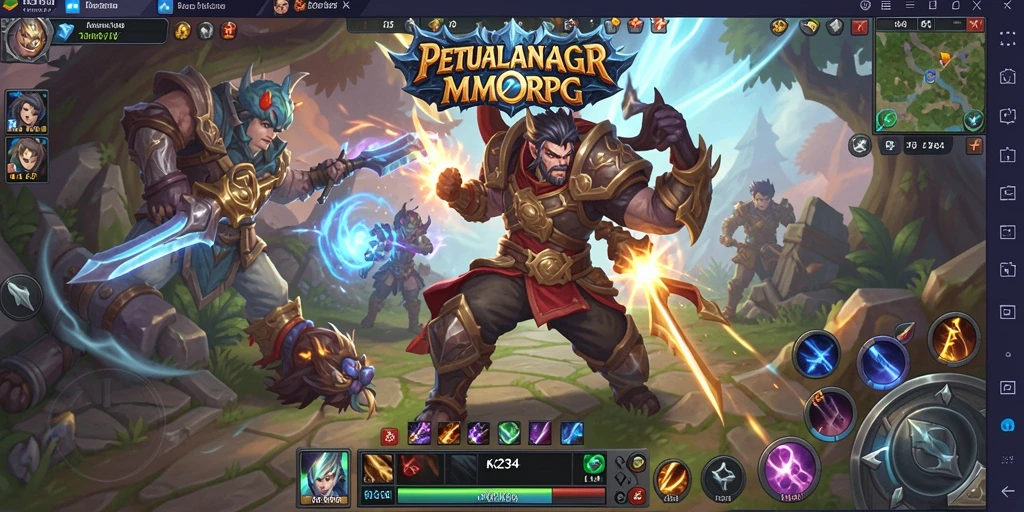 Gambar gameplay K234 menunjukkan aksi seru dalam pertempuran MMORPG.