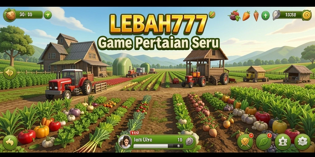 Screenshot menunjukkan aktivitas seru bertani di LEBAH777.