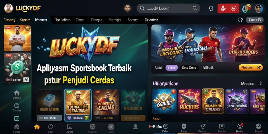 Menampilkan antarmuka user-friendly LUCKYDF dalam taruhan olahraga.