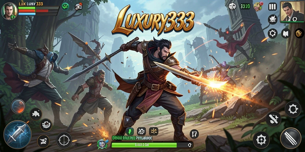 Screenshot menunjukkan aksi seru dalam gameplay LUXURY333.