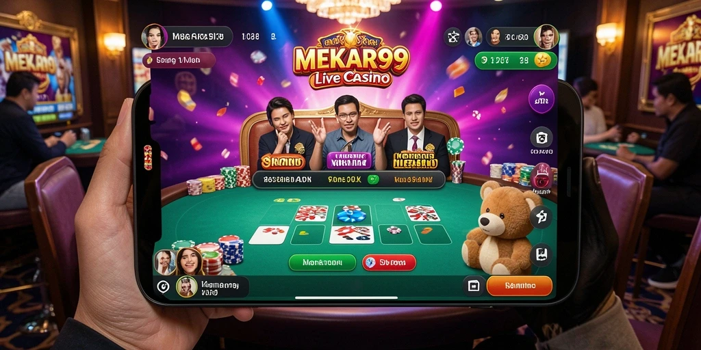 Tampilan gameplay Live Casino yang menarik di MEKAR99.