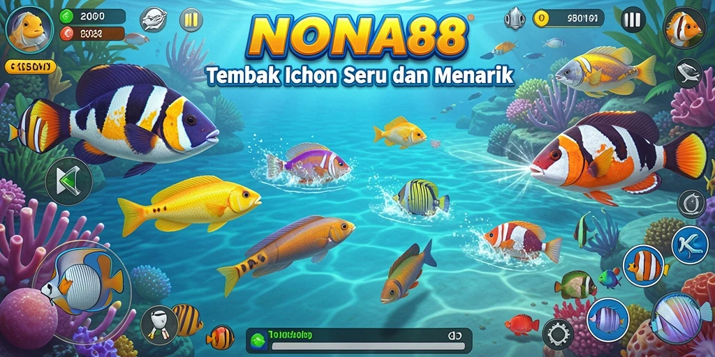 Gameplay seru Tembak Ikan NONA88 dengan grafis menawan.