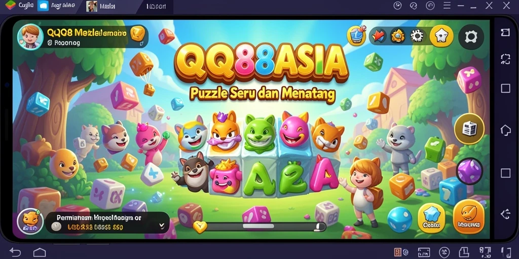 Tampilan gameplay menarik di QQ88ASIA dengan desain puzzle yang menantang.