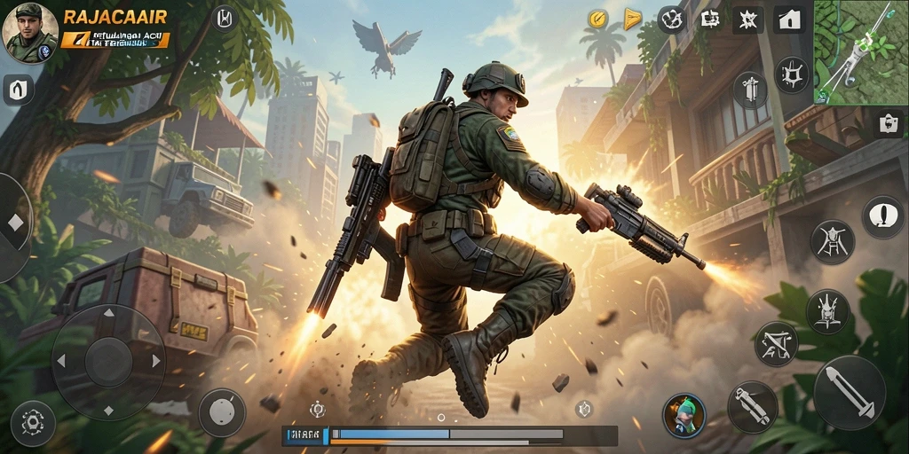 Gameplay mendebarkan di RAJACAIR dengan aksi tiada henti.