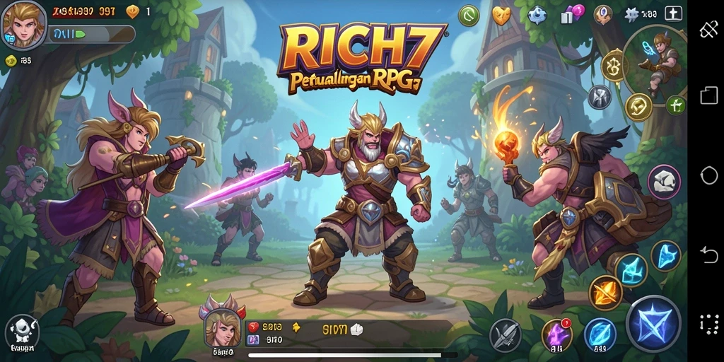 Tampilan gameplay seru dalam dunia RPG RICH7.