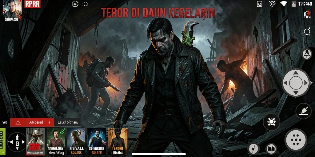 Menggambarkan pemain menghadapi teror dalam RPRR.