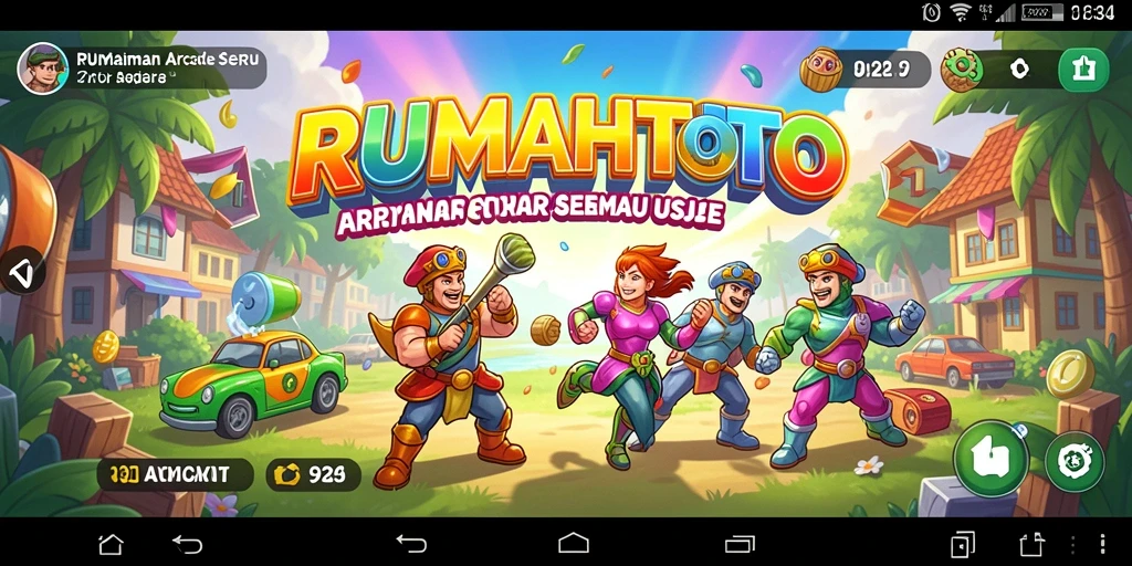 Tampilan menarik dari gameplay arcade RUMAHTOTO yang seru.