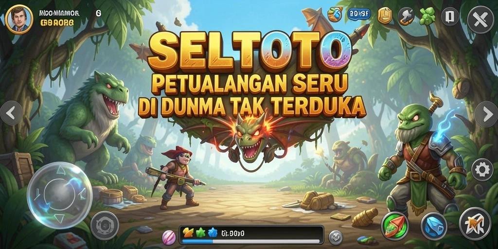 Tampilan gameplay SELTOTO dengan rintangan dan karakter mengagumkan.