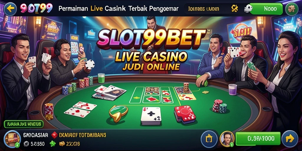 Gameplay Live Casino yang seru dan menarik di SLOT99BET.