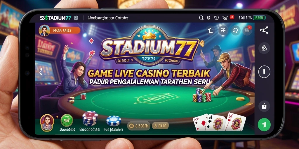 Gameplay menarik di Live Casino STADIUM77 dengan dealer langsung.