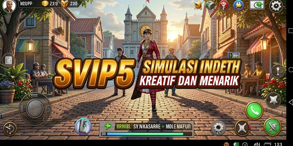 Screenshot gameplay SVIP5 yang menampilkan dunia simulasi yang kreatif.