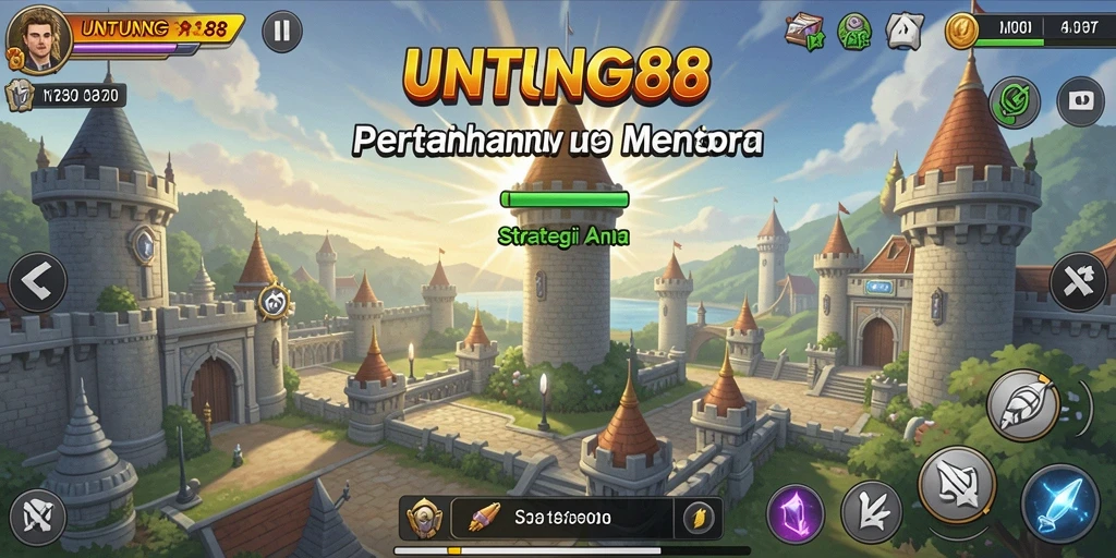 Tampilan seru gameplay UNTUNG88 dengan menara pertahanan yang menakjubkan.