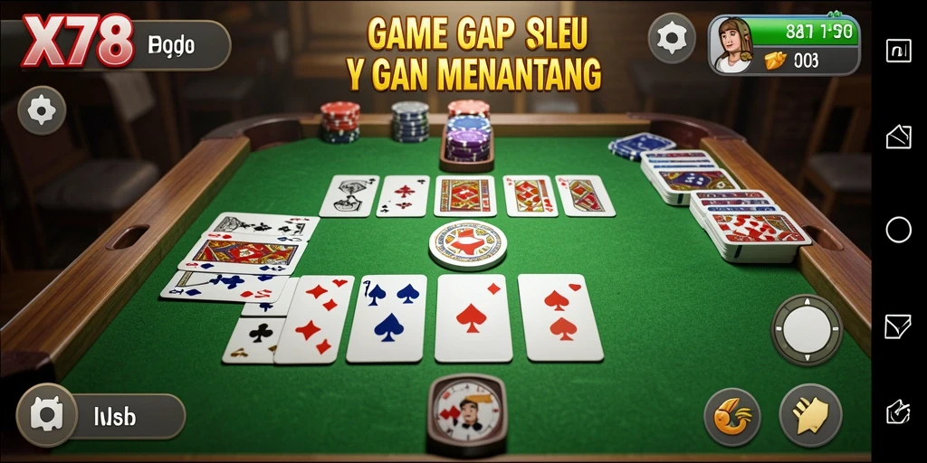 Screenshot gameplay X78 yang menarik dan penuh aksi Gaple.