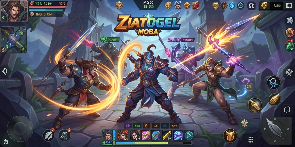 Tampilan gameplay seru dari ZIATOGEL dengan aksi pertarungan yang intens.